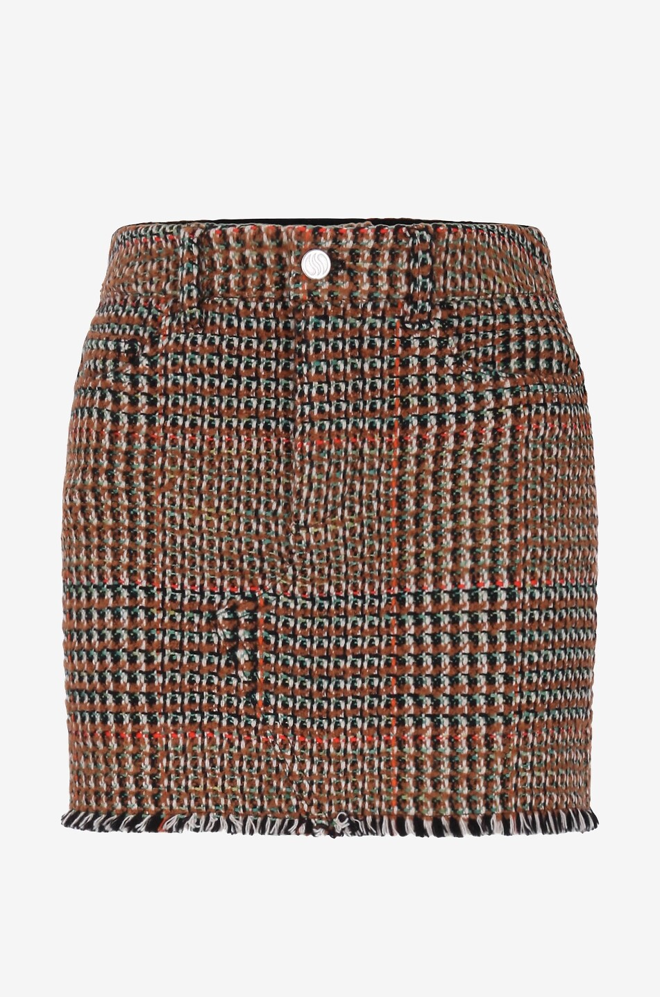 STELLA McCARTNEY Minijupe en tweed à carreaux Femme MULTICOLORE1 1