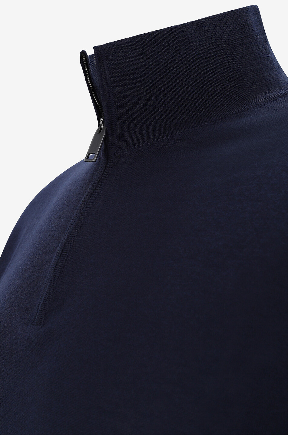 BRIONI Fine half-zip stand-up collar jumper Men DARK BLUE 3