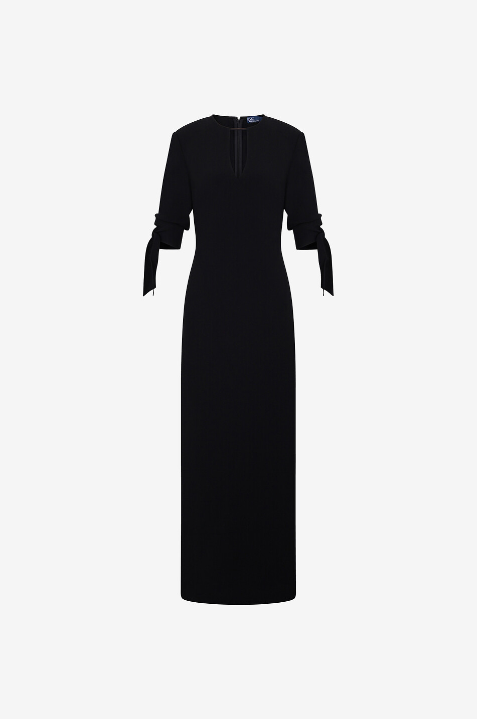 Long sheath dress with knot details