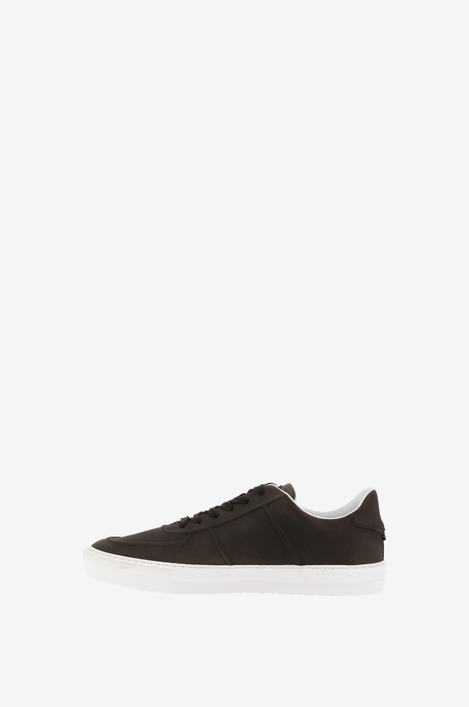 MONCLER Niedrige Schnürsneakers aus Nubukleder Neue York Herren BRAUN 3