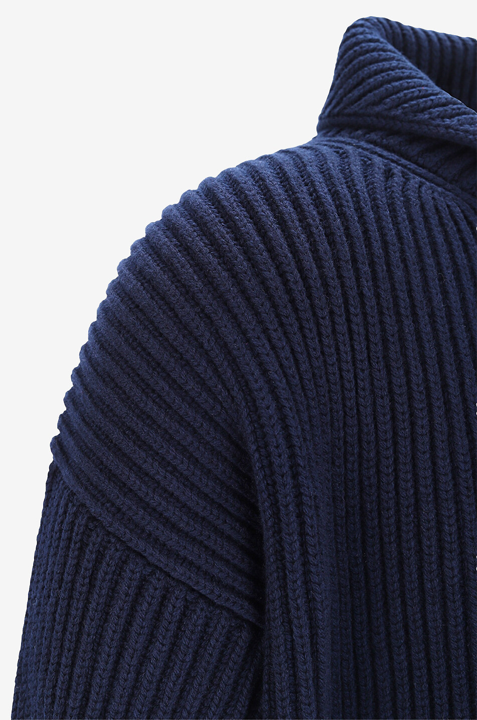 JIL SANDER Zippered chunky rib knit cardigan Men Colourless 3