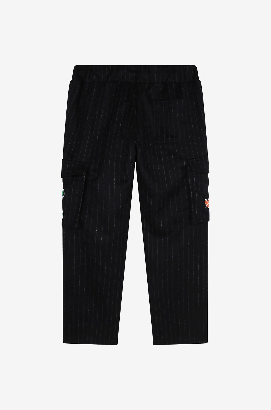 Pantalon garçon en laine et cachemire Logo Patch