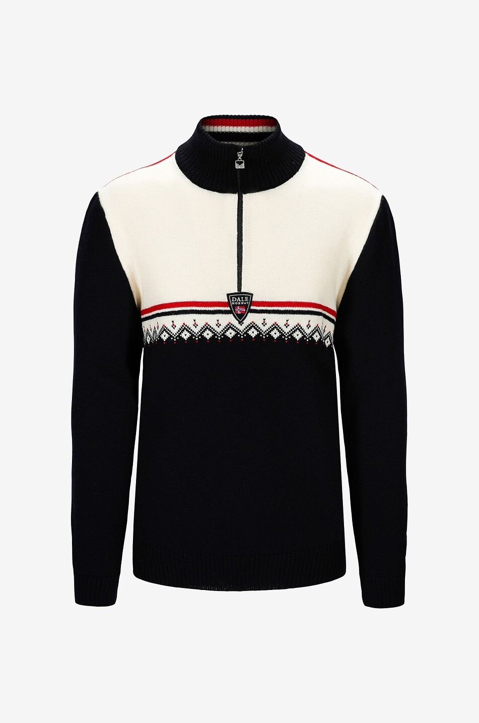 DALE OF NORWAY Jacquardpullover aus Merinowolle Lahti Herren DUNKELBLAU 1