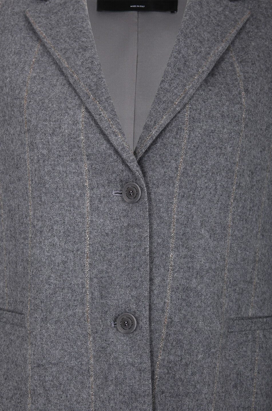 FABIANA FILIPPI Gestreifter Blazer aus Flanell Damen GRAU 3