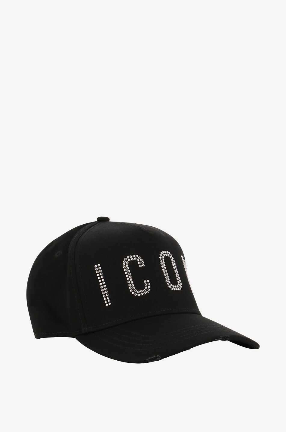 DSQUARED2 Icon studded gabardine baseball cap Men BLACK 2