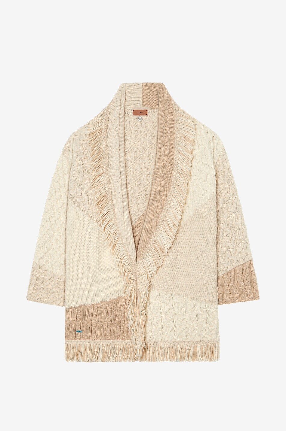 The Talking Glacier long patchwork cardigan