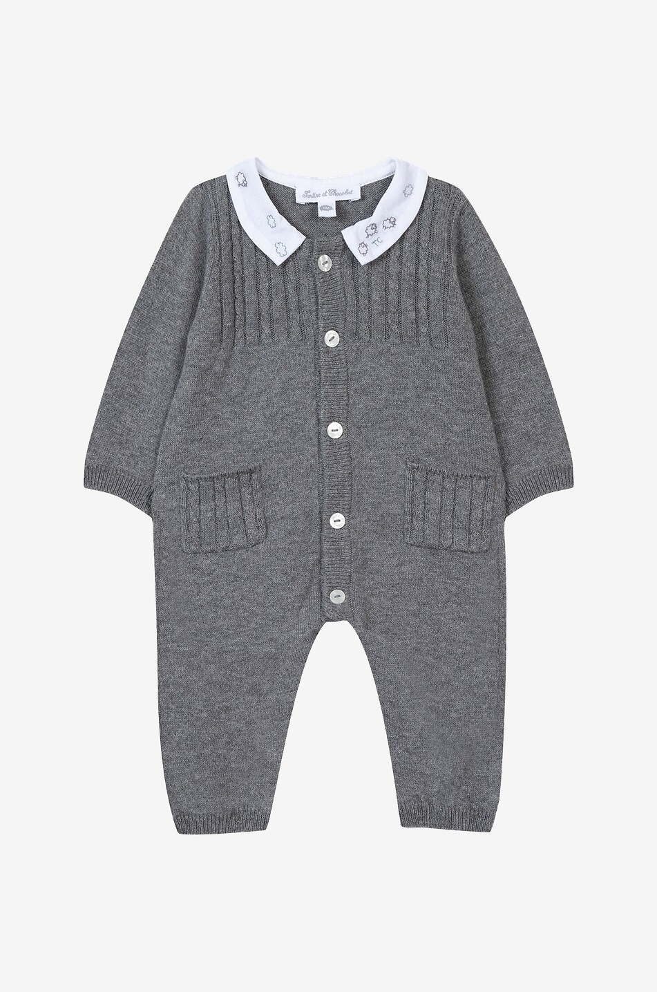 Baby cable-knit jumpsuit