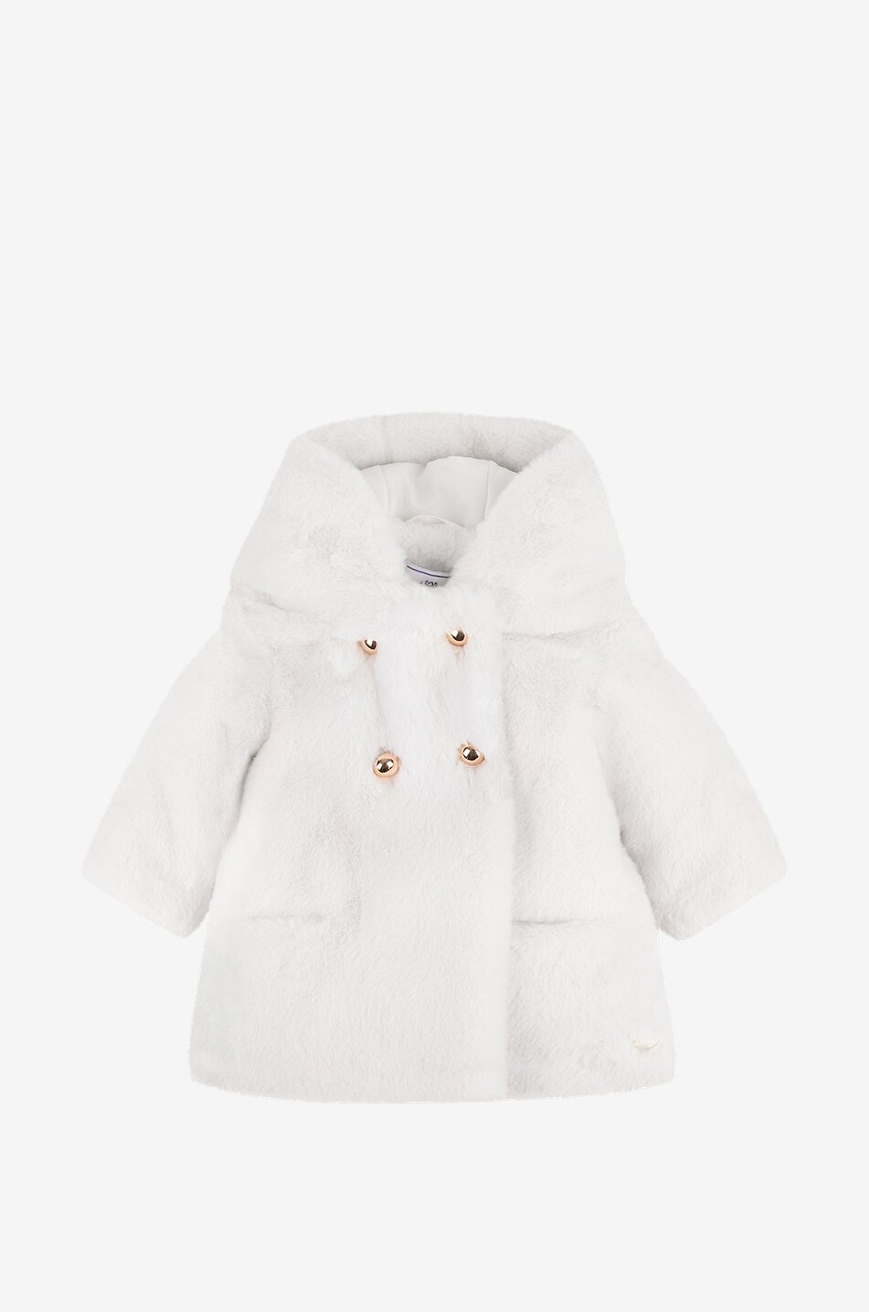 TARTINE ET CHOCOLAT Manteau bébé en peluche à capuche Bébé BLANC 1
