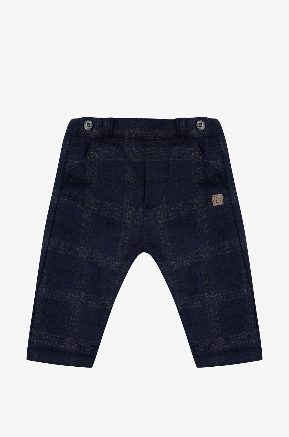 TARTINE ET CHOCOLAT Karierte Baby-Wollhose Baby DUNKELBLAU 1