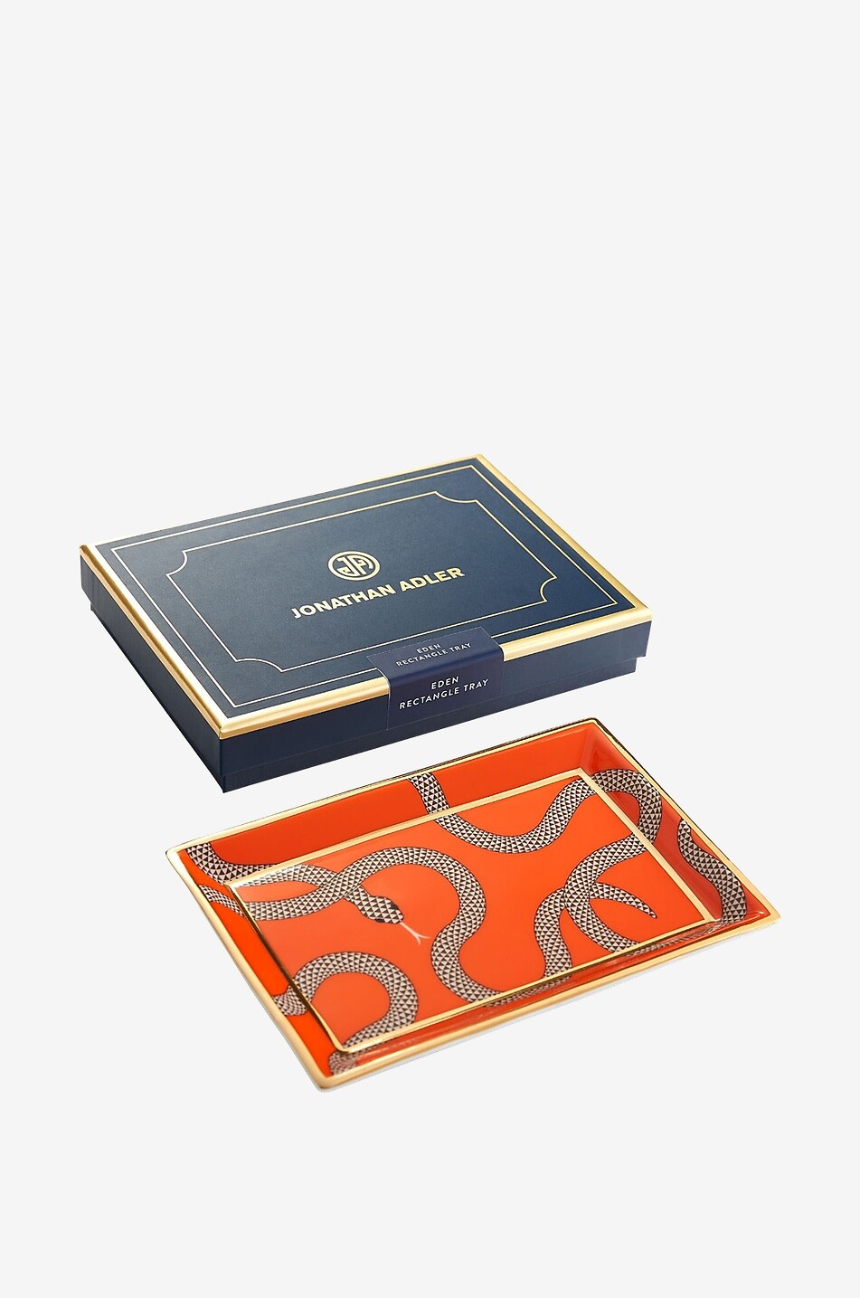 JONATHAN ADLER Eden rectangular porcelain dish Home ORANGE 2