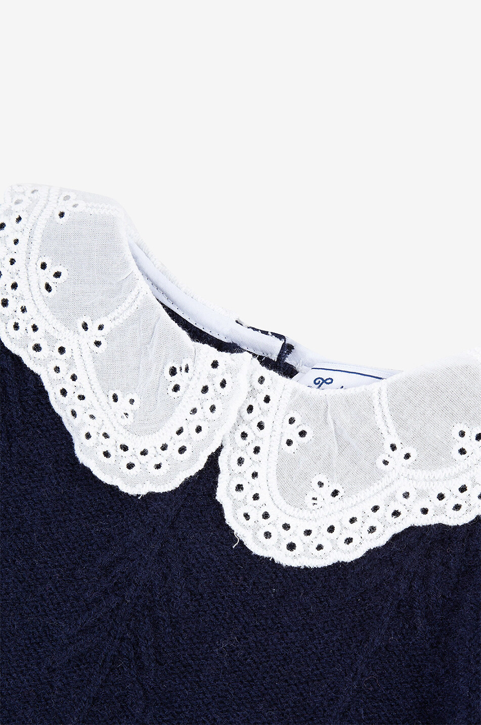 TARTINE ET CHOCOLAT Baby jumper with embroidered Peter Pan collar Baby DARK BLUE 3