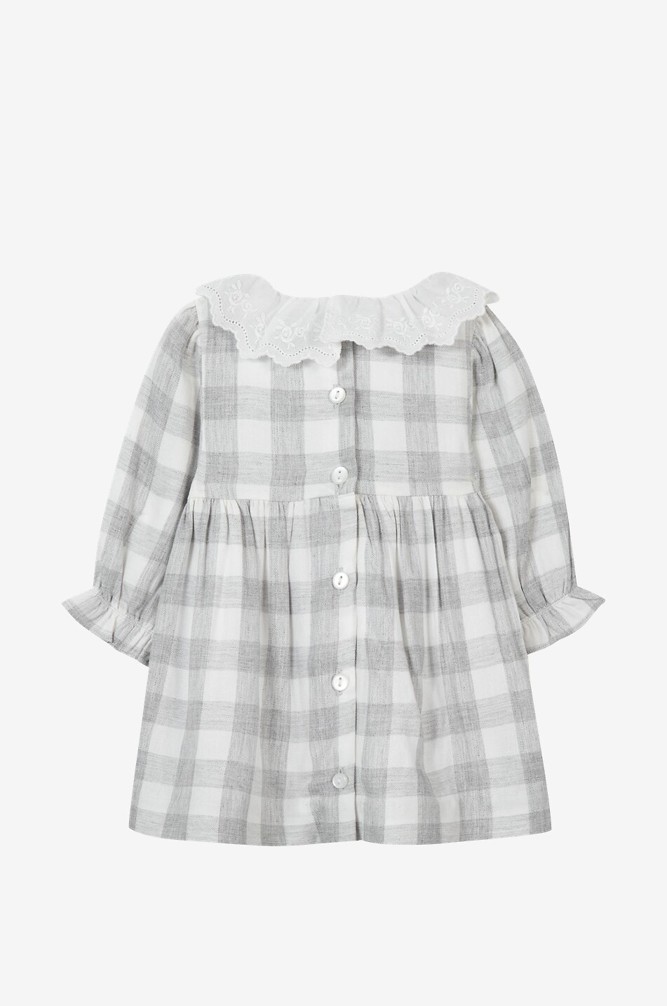 Kariertes Baby-Kleid aus Flanell