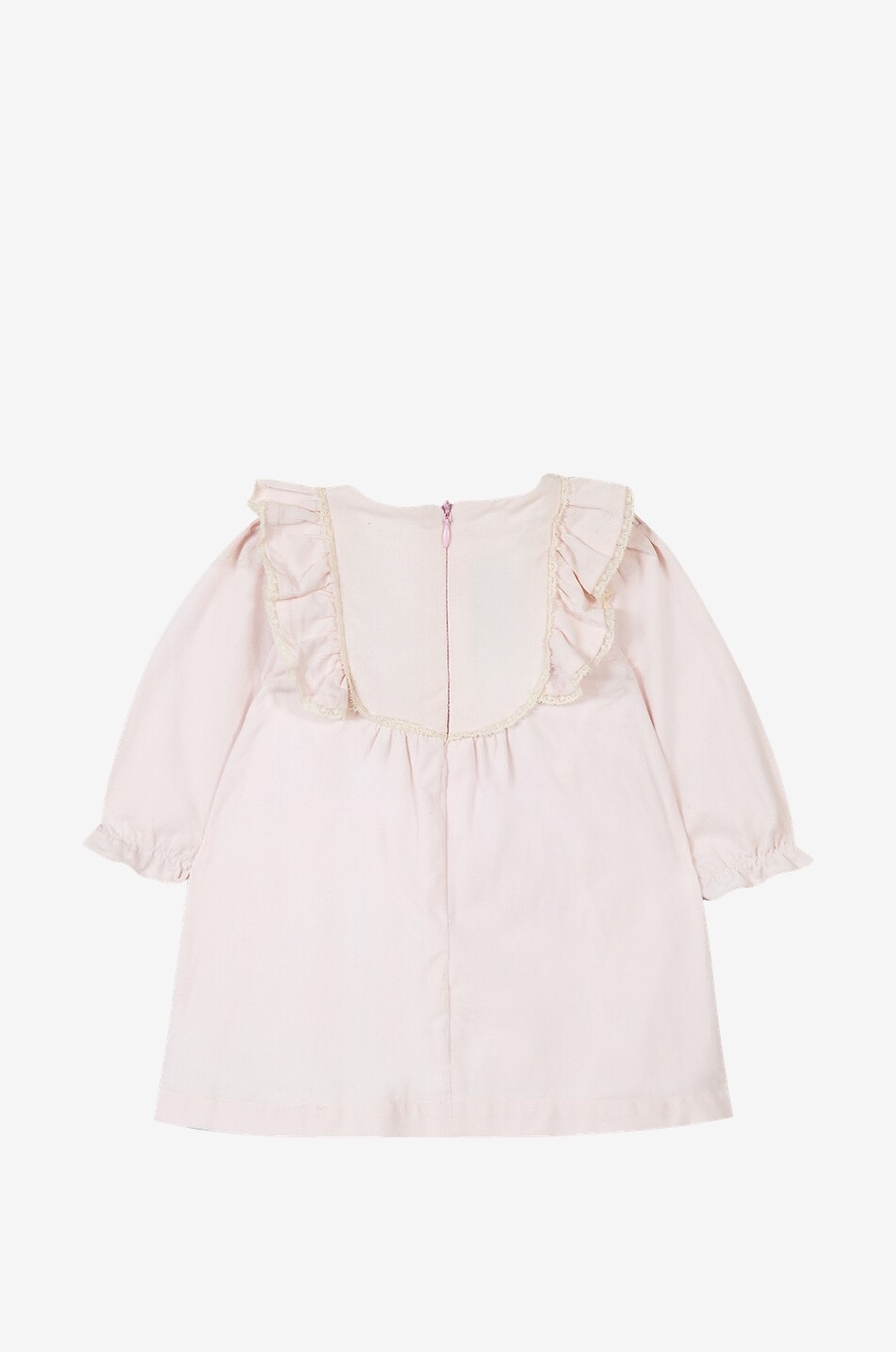 Baby-Baumwollkleid mit Blütenstickereien