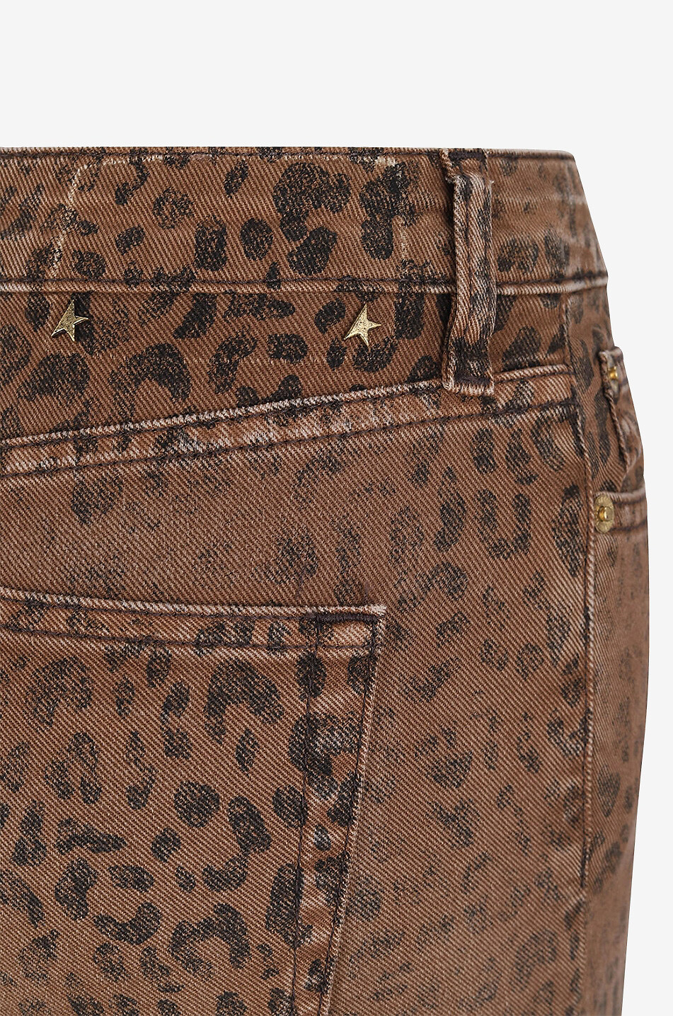 Ausgefranste Skinny-Jeans mit Print Deena