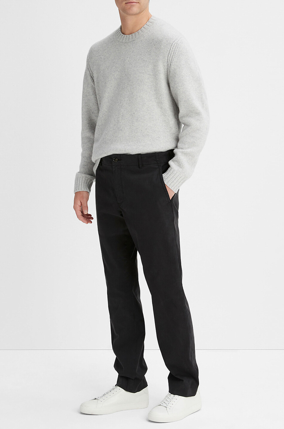 VINCE Pantalon en sergé velouté Garment Dye Homme NOIR 4