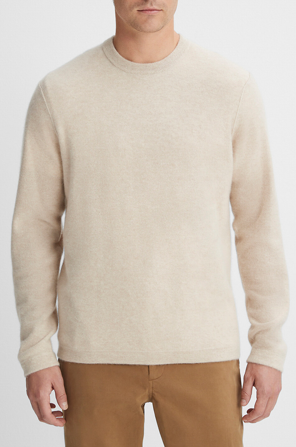 VINCE Pull à col rond en cachemire Homme Incolore 3