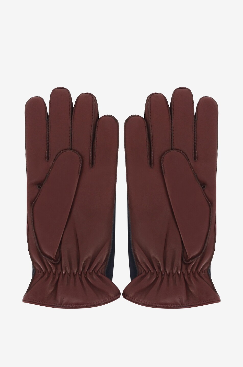 PIERO RESTELLI Gants en cuir d'agneau Homme BLEU FONCE 2