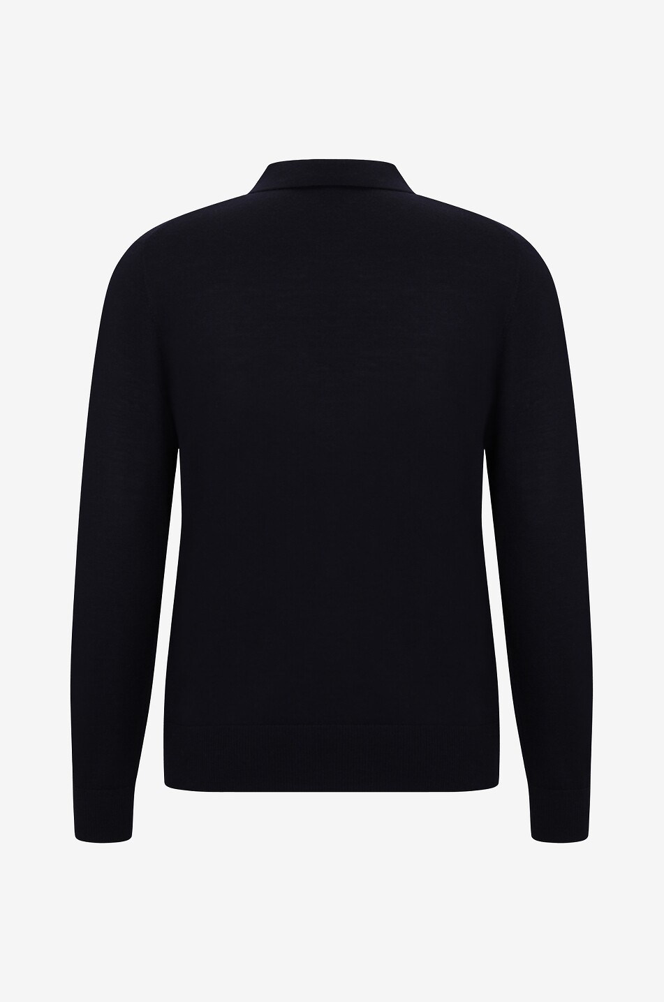 VINCE Merino wool long-sleeved polo shirt Men DARK BLUE 2