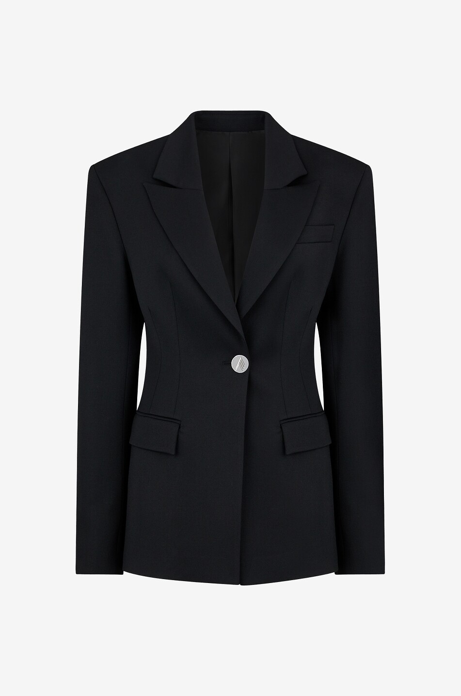Einreihiger Blazer aus Wolle Blue