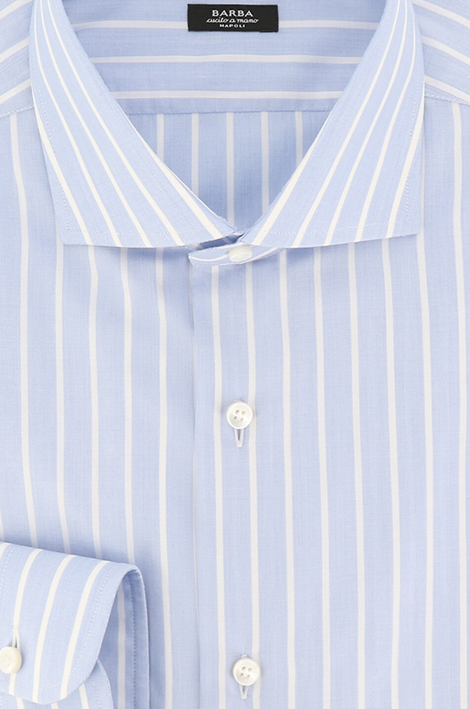 BARBA Langärmeliges Hemd aus gestreifter Baumwolle Black Label Herren MITTELBLAU 2