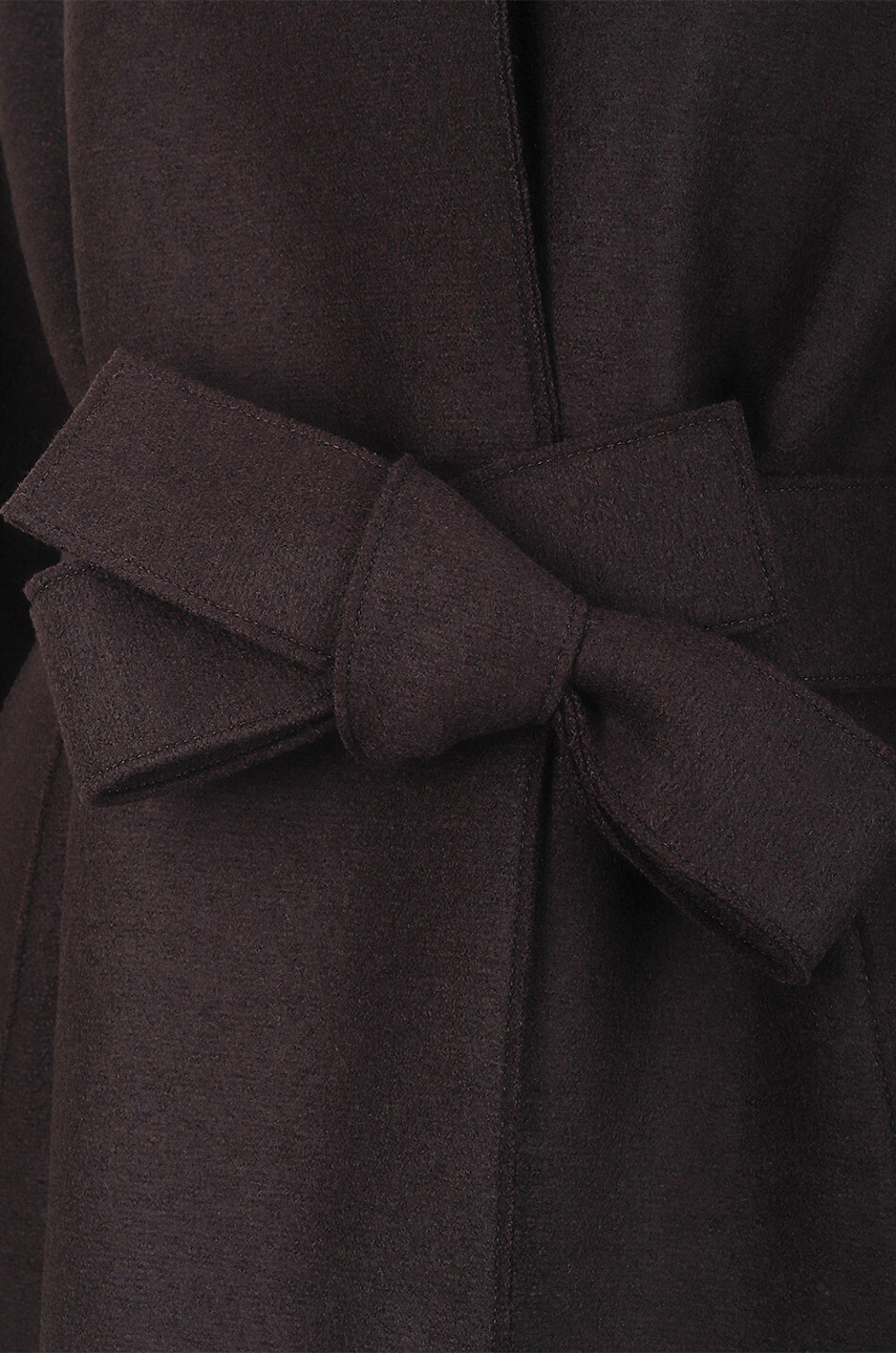 HARRIS WHARF Virgin wool long coat Women DARK BROWN 3