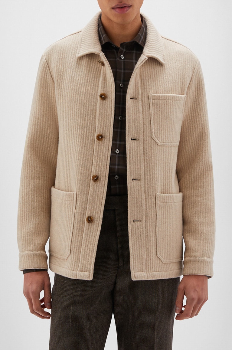 MAURIZIO BALDASSARI Surchemise en cachemire Homme Beige moyen 4