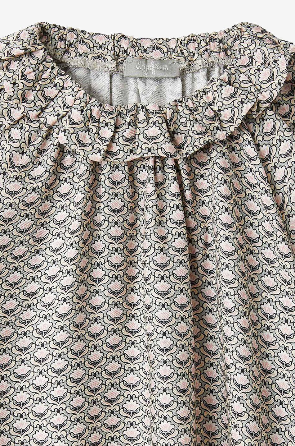 Mädchen-Bluse aus geblümter Viskose