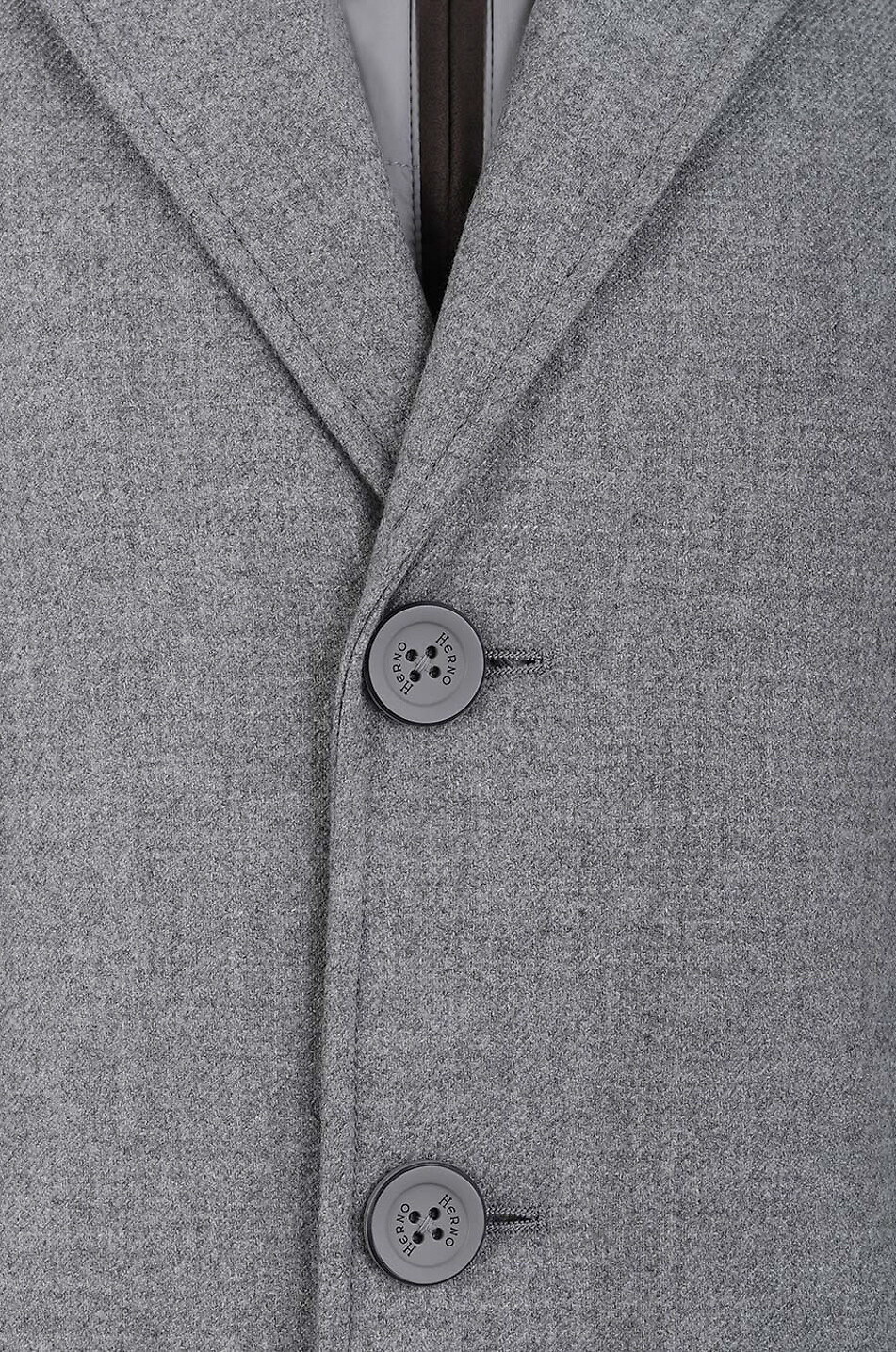 HERNO Langer Mantel aus Schurwolle und Kaschmir Herren HELLGRAU 3
