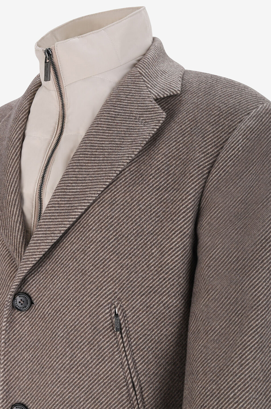 Cashmere three-quarter length coat