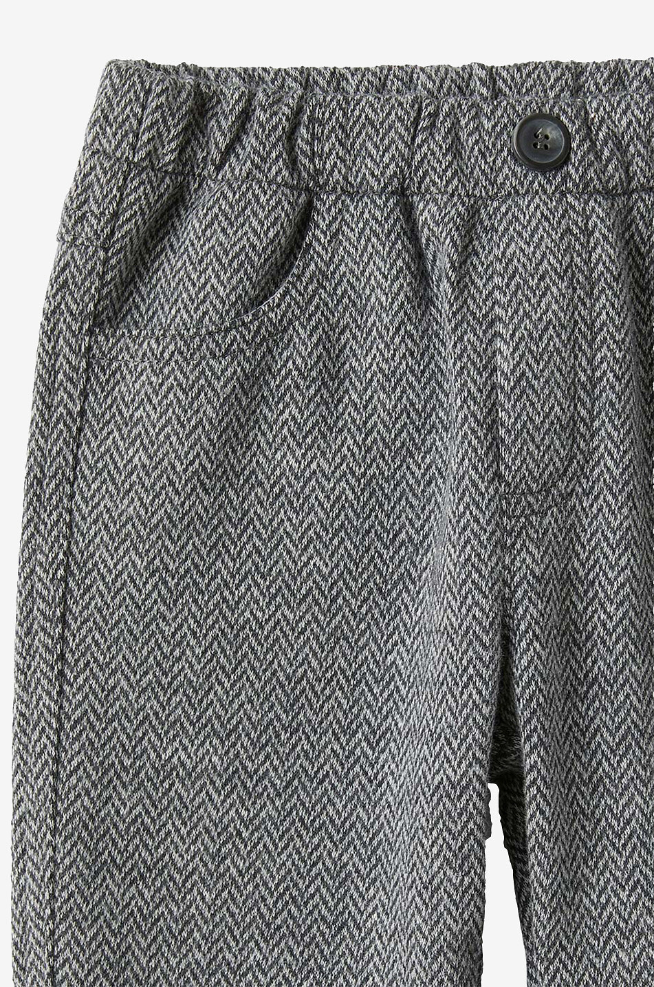 Herringbone patterned baby trousers