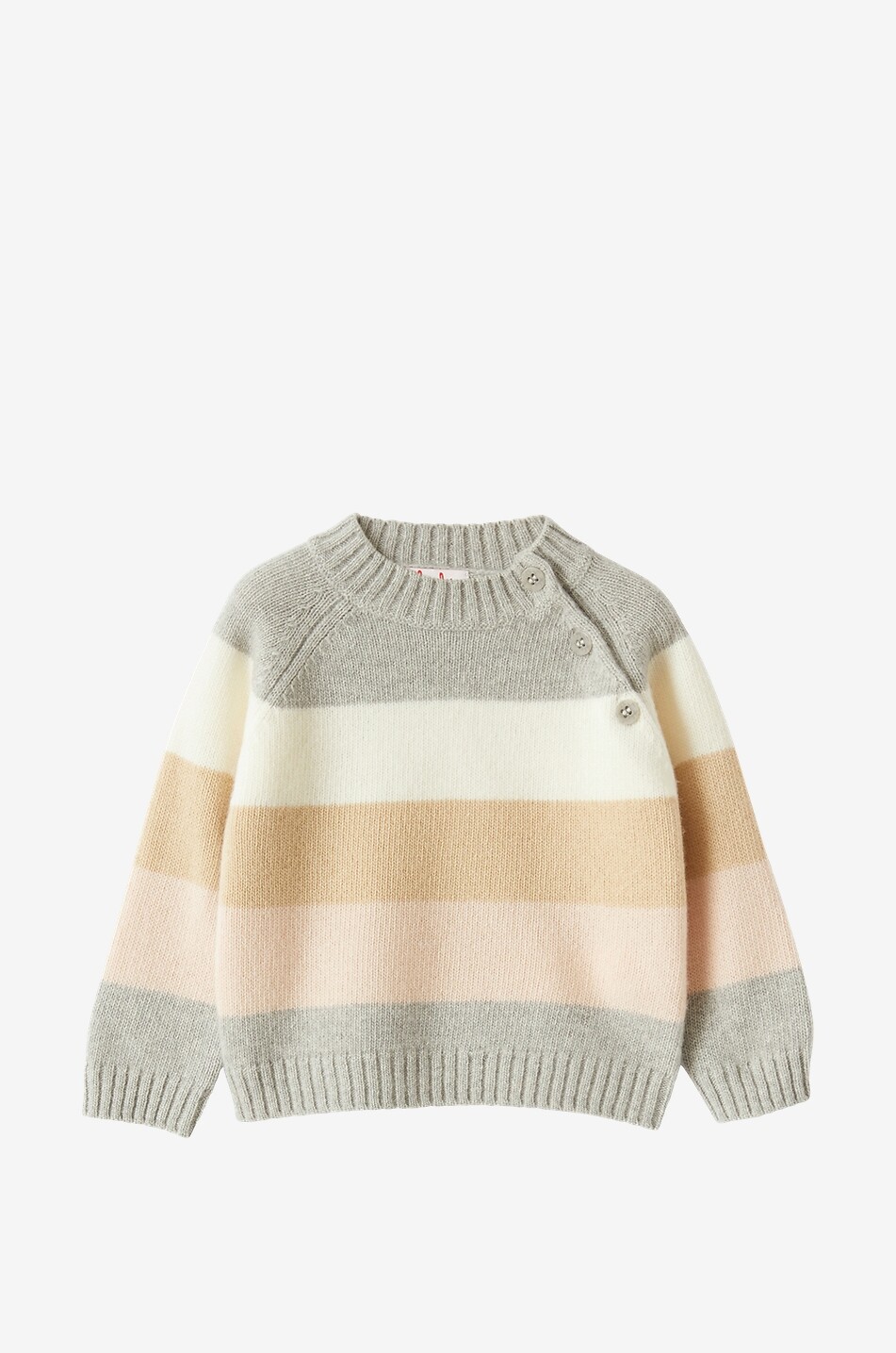 Gestreifter Baby-Pullover aus Schurwolle
