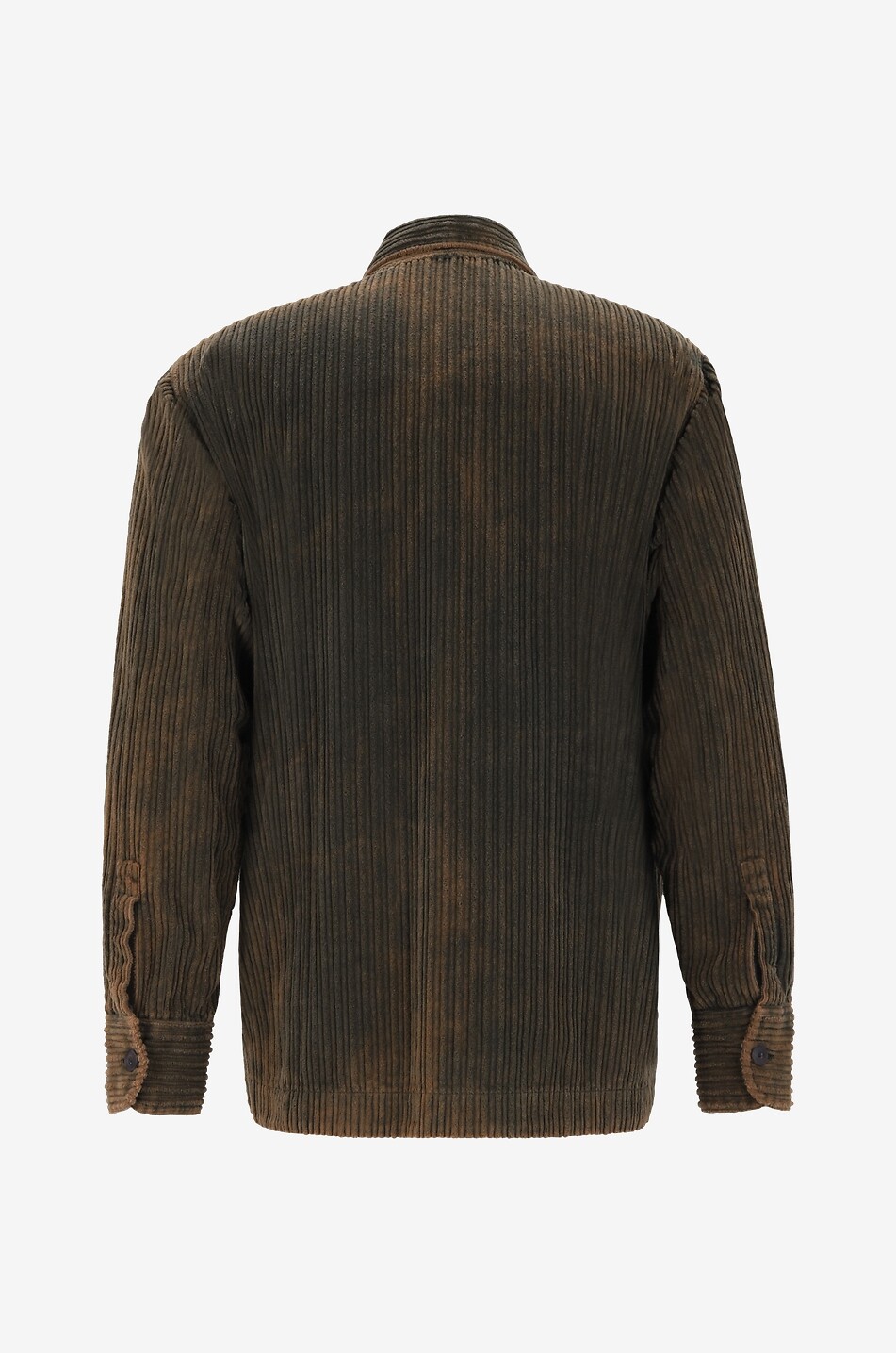 TINTORIA MATTEI Chunky corduroy overshirt Men DARK GREEN 2