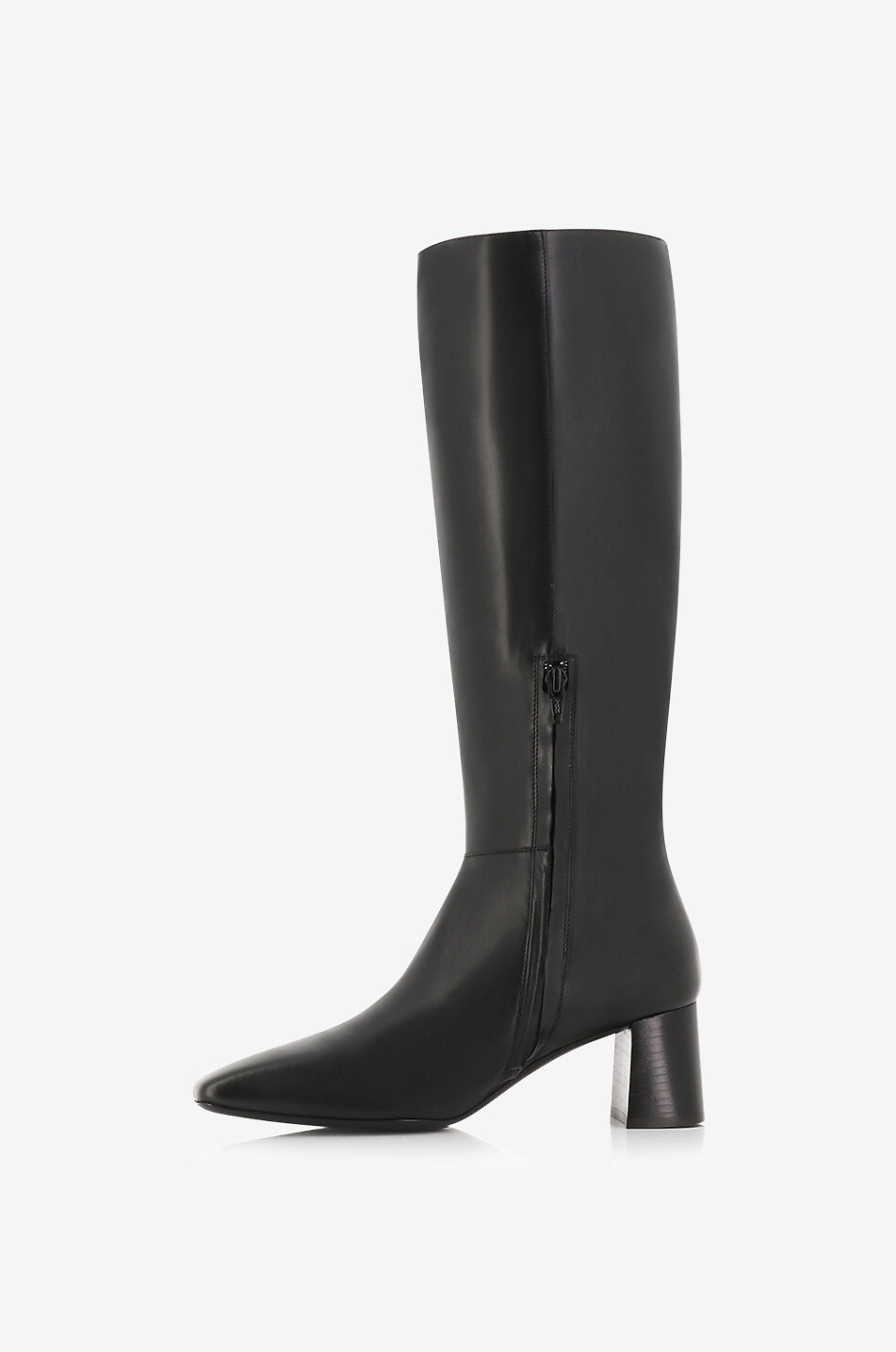 Bottes à talon en cuir lisse Doris
