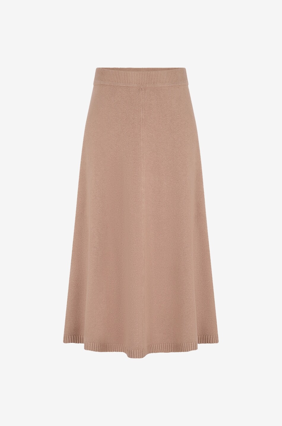 JOSEPH Jupe longue en soie coton et cachemire Femme MARRON 1