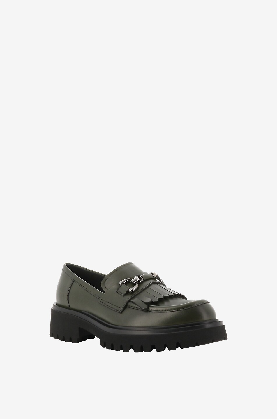Mocassins à franges en cuir lisse Wau