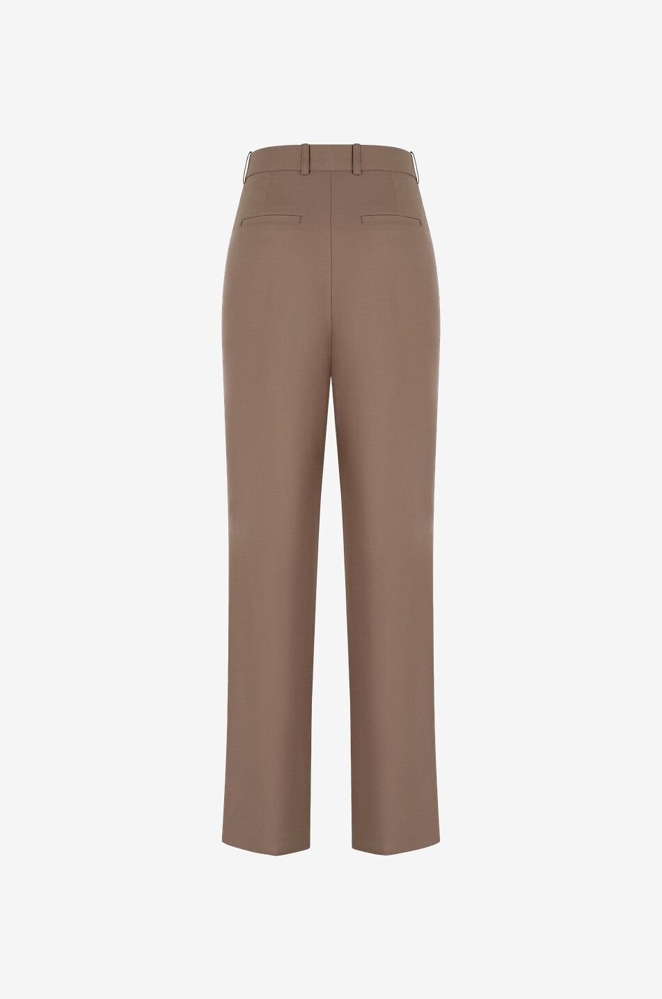 LOULOU STUDIO Pantalon large en laine vierge Solo Femme MARRON 2