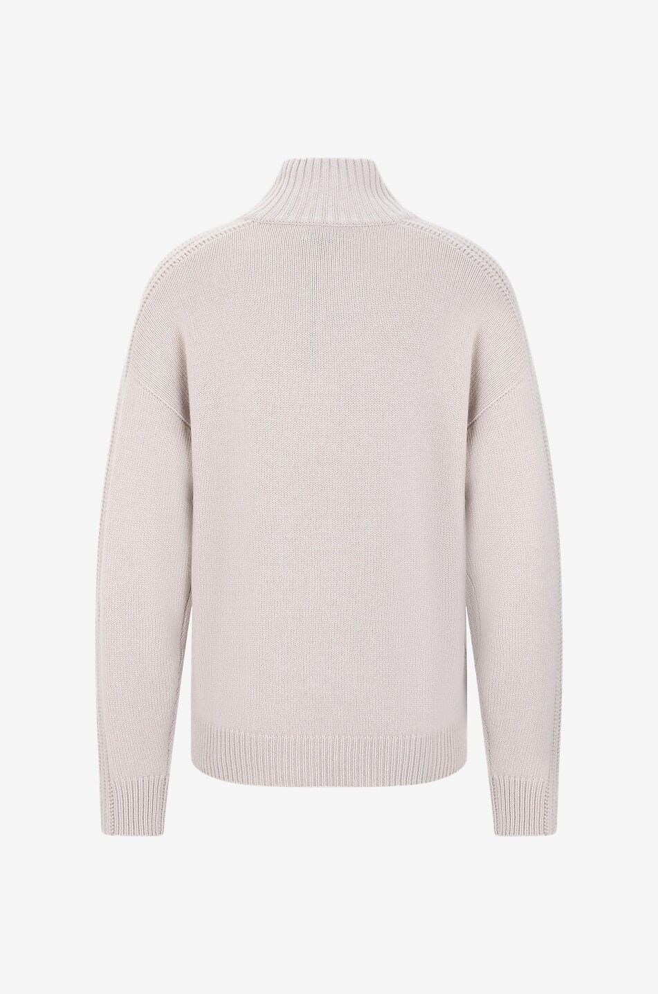 BONGÉNIE Pull à col montant zippé en cachemire Femme BEIGE 2