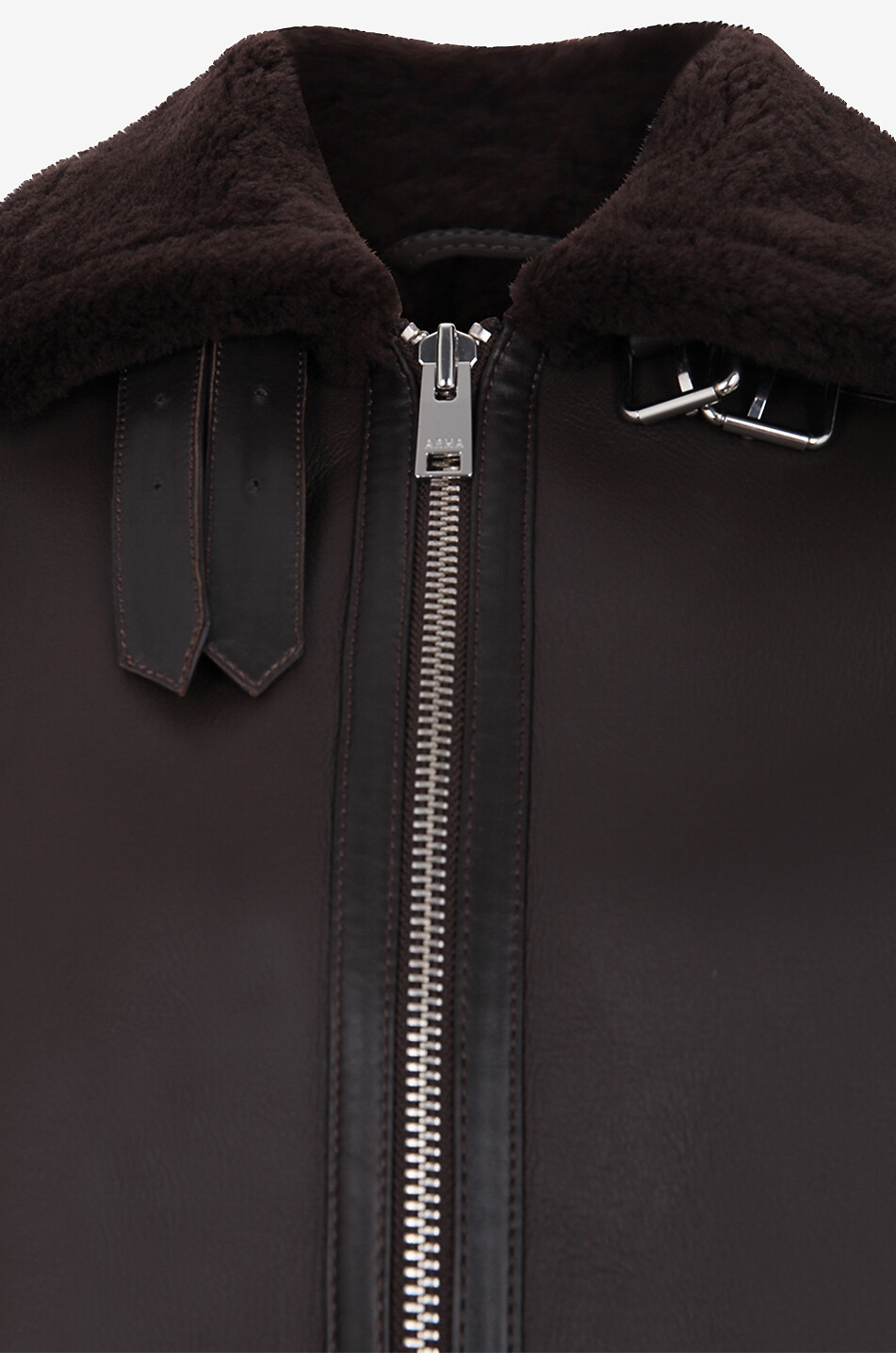 ARMA Jacke aus gewendetem Shearling Bilbao Merino Curly Nappa Damen BRAUN 5