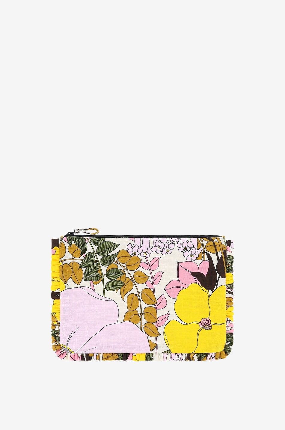 Pochette en coton imprimé Hand Pochette Big Flower