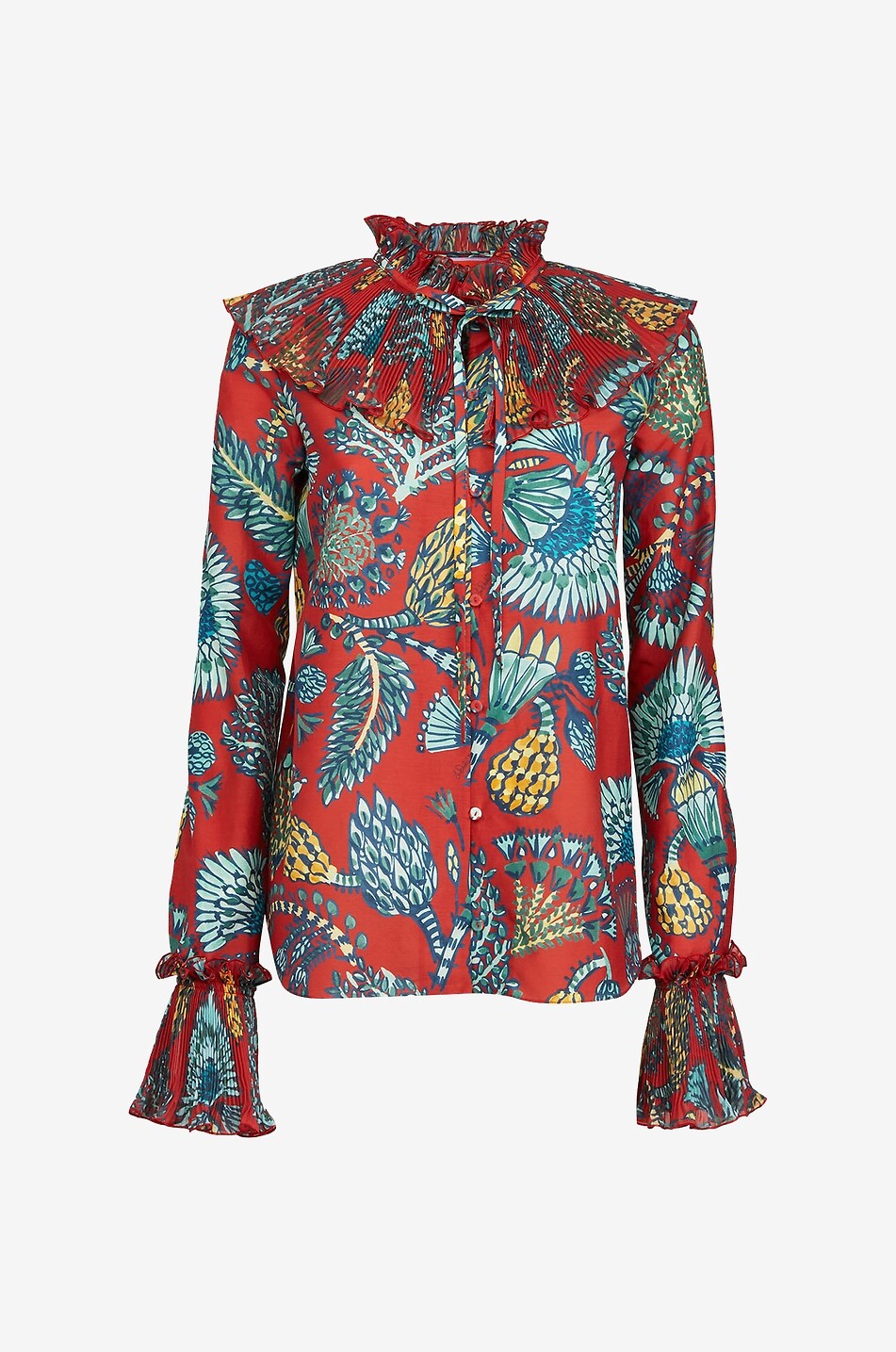 Bluse aus Seidenvoile Nefertiti Sicomore