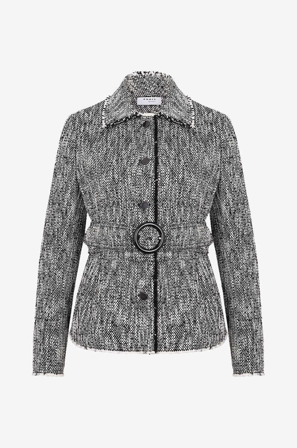 Tweed-Kostümjacke mit Gürtel