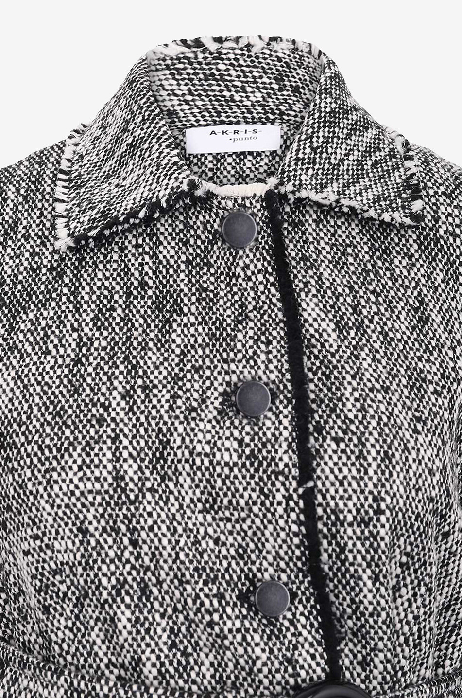 Tweed-Kostümjacke mit Gürtel