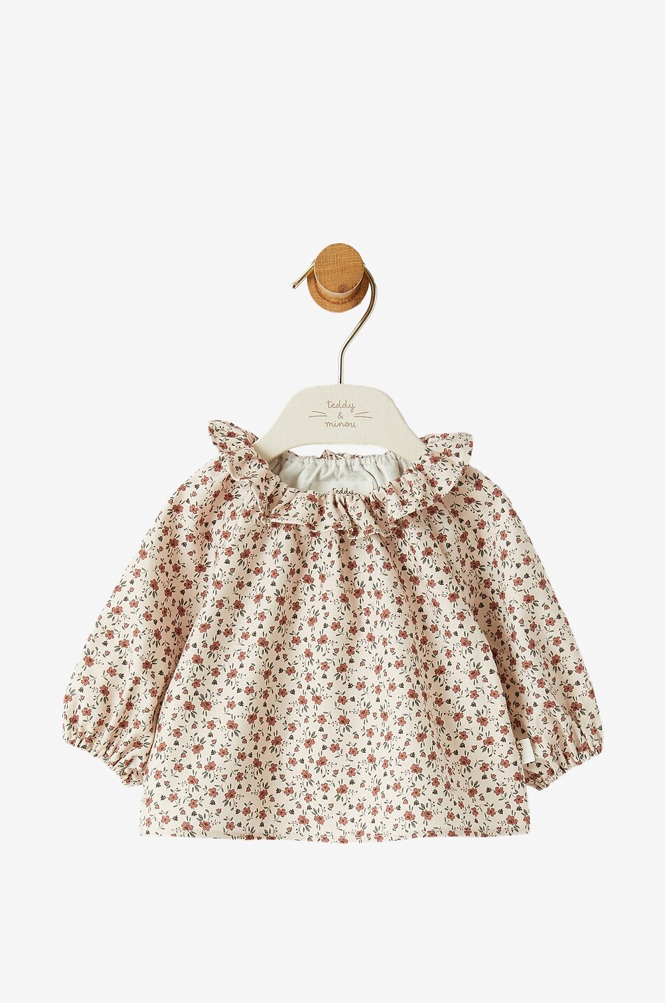 TEDDY & MINOU Geblümte Babybluse aus Biobaumwolle Baby ROSA 1