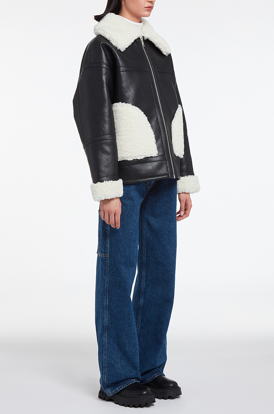 Catalina bi-material unisex bomber jacket