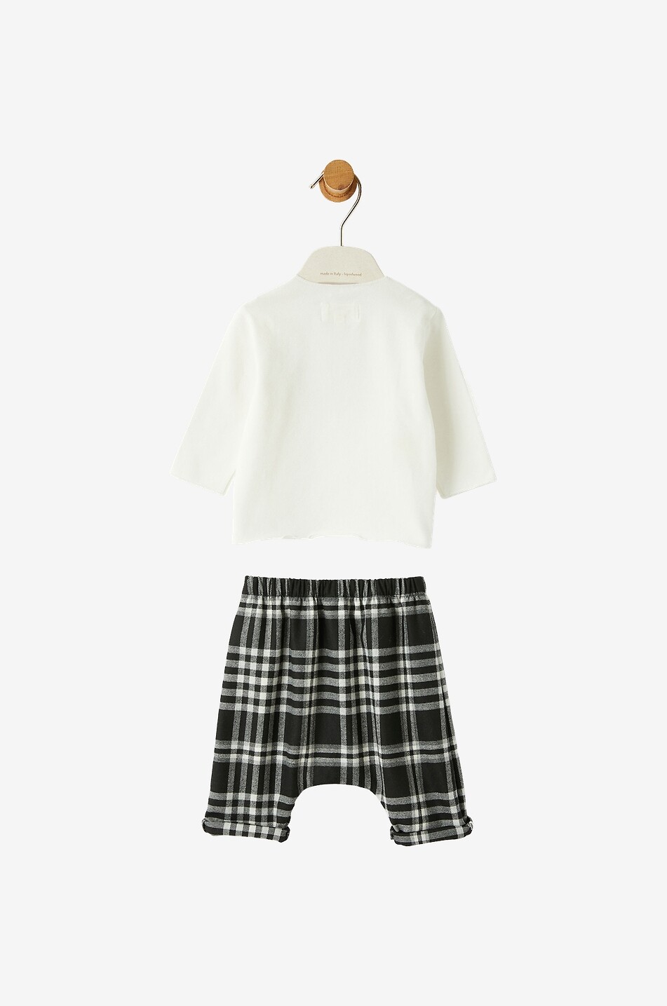Baby set checked trousers and T-shirt