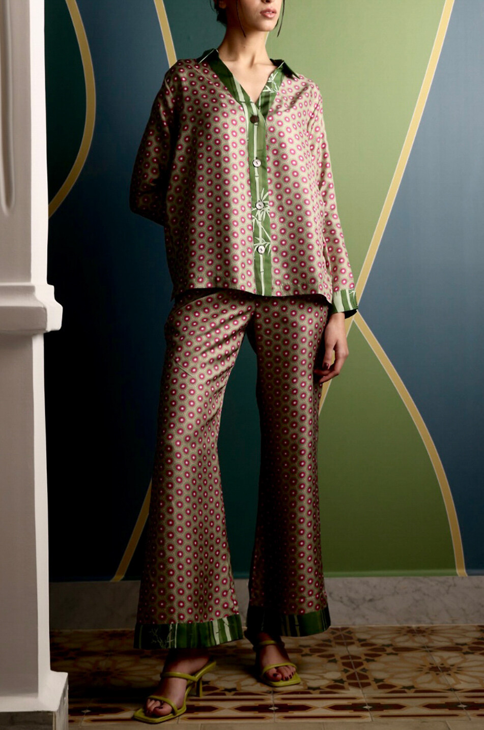 KARMA ON THE ROCKS Tokyo floral silk twill pyjamas Women MULTI COLOURED 2