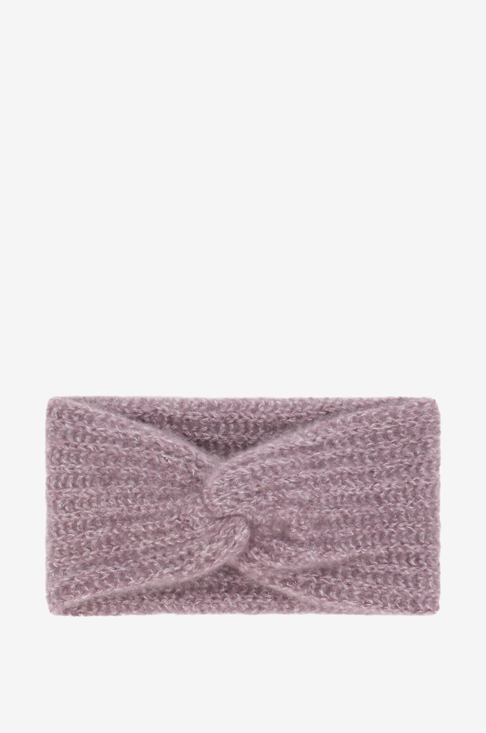 Glitzerndes Rippstrick-Stirnband mit Knotendetail