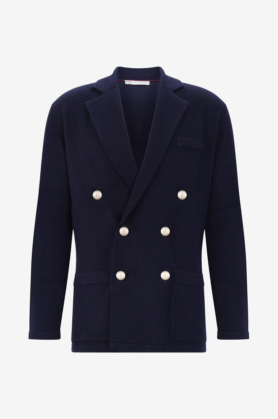 Blazer en maille à boutonnage double en cachemire