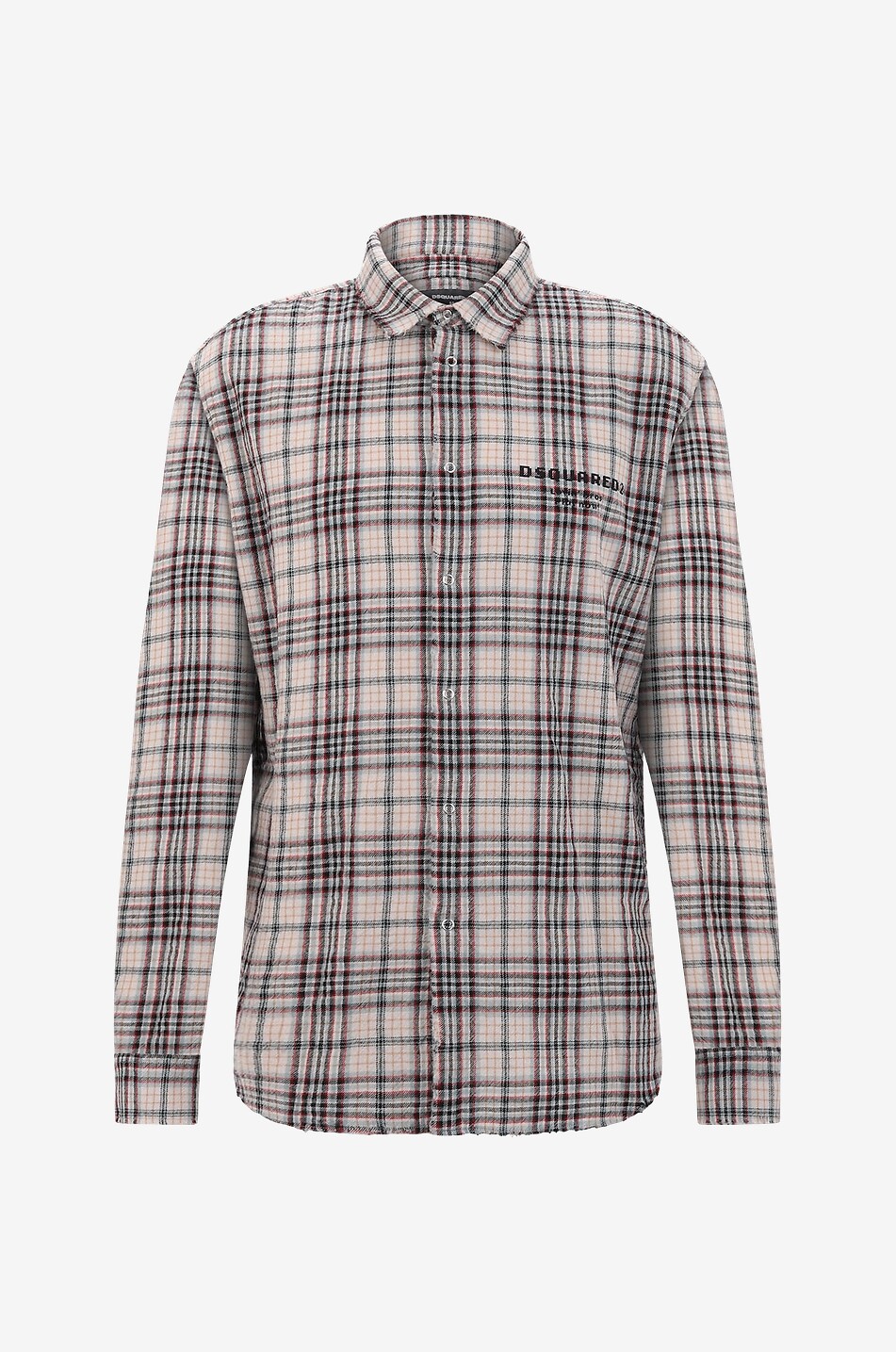 Relax Dan checked frayed flannel shirt