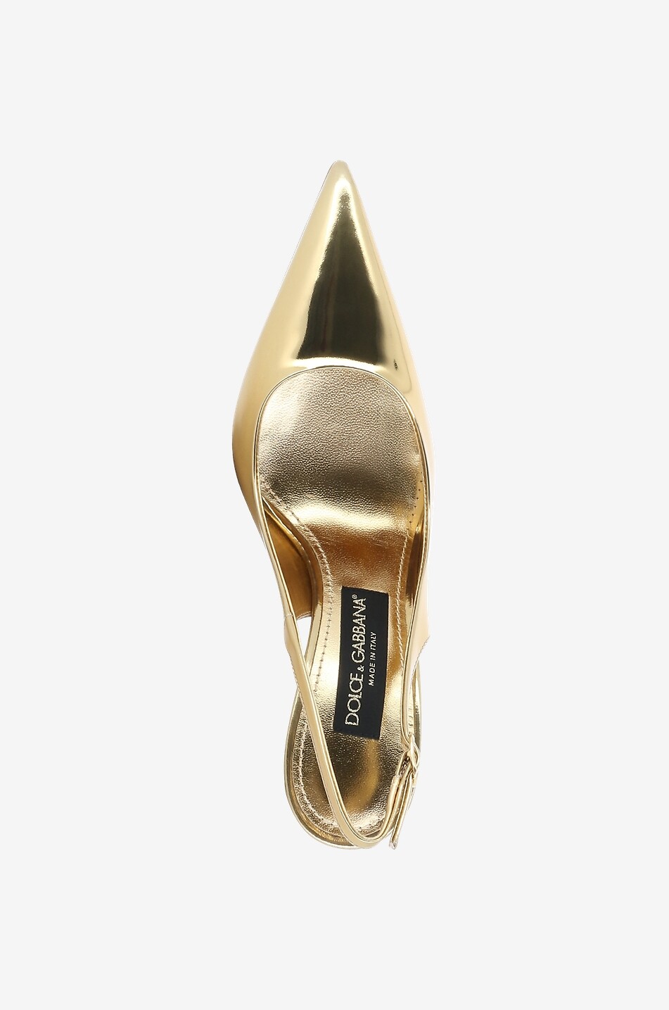 DOLCE & GABBANA Sling-Back-Pumps aus goldenem Lackleder Lollo 90 Damen GOLDEN 5